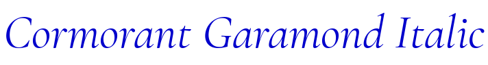 Cormorant Garamond Italic Schriftart